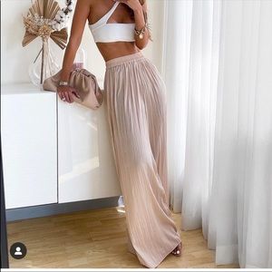 ZARA FLARE ELASTIC WAIST PANTS